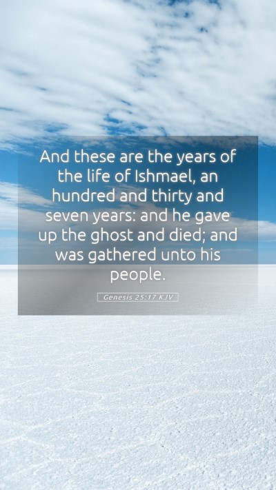 Picture 05 - Genesis 25:17 KJV Mobile Phone Wallpaper - And these are the years of the life of Ishmael, - Mobile Bible Verse Wallpaper
