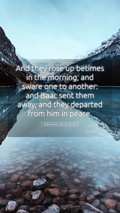 Picture 05 - Genesis 26:31 KJV Mobile Phone Wallpaper - And they rose up betimes in the morning, and - Mobile Bible Verse Wallpaper