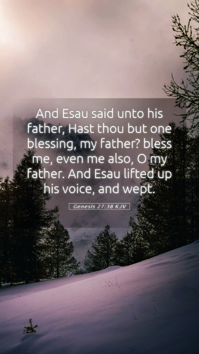 Picture 05 - Genesis 27:38 KJV Mobile Phone Wallpaper - And Esau said unto his father, Hast thou but one - Mobile Bible Verse Wallpaper