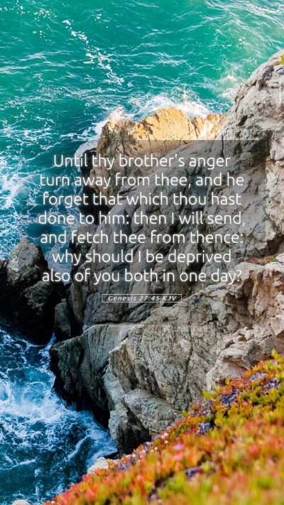 Picture 05 - Genesis 27:45 KJV Mobile Phone Wallpaper - Until thy brother's anger turn away from thee, - Mobile Bible Verse Wallpaper