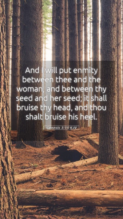 Picture 05 - Genesis 3:15 KJV Mobile Phone Wallpaper - And I will put enmity between thee and the woman, - Mobile Bible Verse Wallpaper