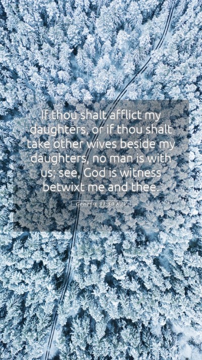 Picture 05 - Genesis 31:50 KJV Mobile Phone Wallpaper - If thou shalt afflict my daughters, or if thou - Mobile Bible Verse Wallpaper
