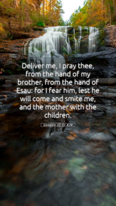 Picture 05 - Genesis 32:11 KJV Mobile Phone Wallpaper - Deliver me, I pray thee, from the hand of my - Mobile Bible Verse Wallpaper