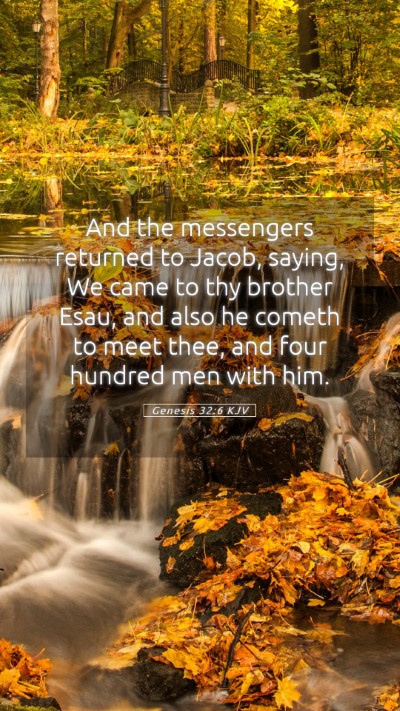 Picture 05 - Genesis 32:6 KJV Mobile Phone Wallpaper - And the messengers returned to Jacob, saying, We - Mobile Bible Verse Wallpaper