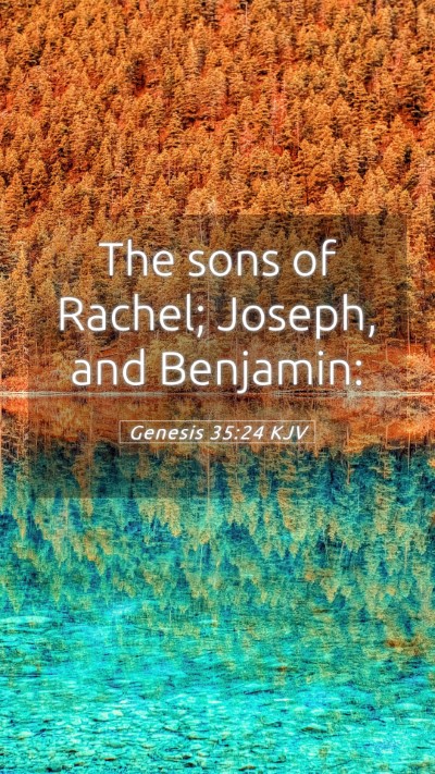 Picture 05 - Genesis 35:24 KJV Mobile Phone Wallpaper - The sons of Rachel; Joseph, and - Mobile Bible Verse Wallpaper