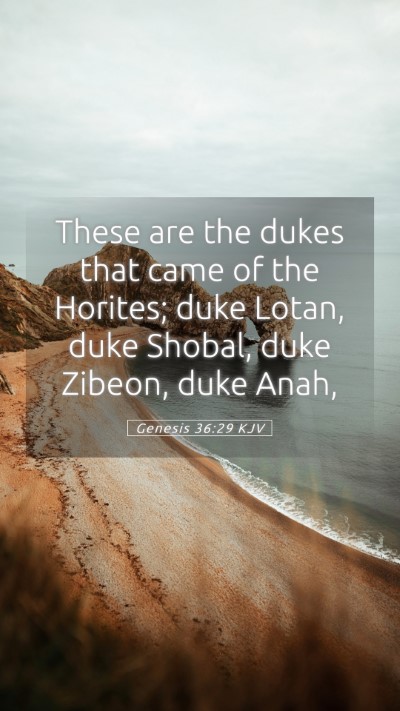 Picture 05 - Genesis 36:29 KJV Mobile Phone Wallpaper - These are the dukes that came of the Horites; - Mobile Bible Verse Wallpaper