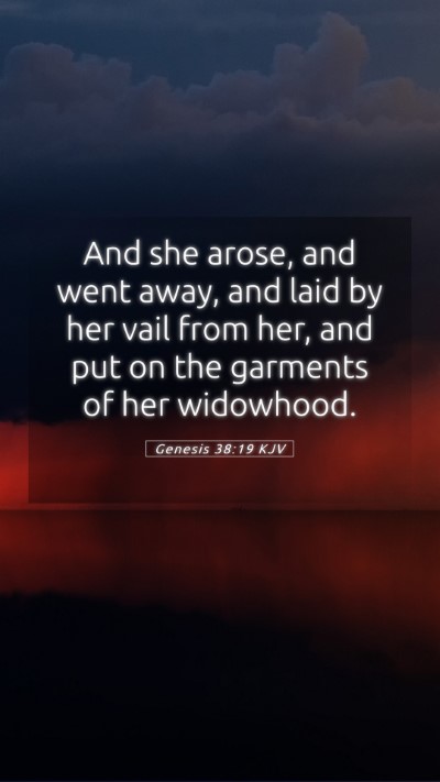 Picture 05 - Genesis 38:19 KJV Mobile Phone Wallpaper - And she arose, and went away, and laid by her - Mobile Bible Verse Wallpaper