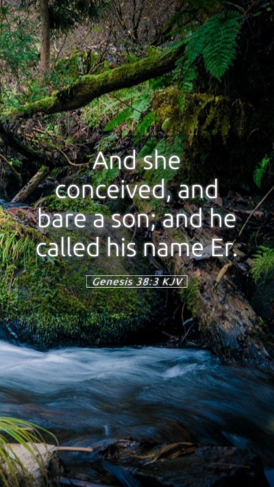 Picture 05 - Genesis 38:3 KJV Mobile Phone Wallpaper - And she conceived, and bare a son; and he called - Mobile Bible Verse Wallpaper