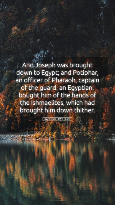Picture 05 - Genesis 39:1 KJV Mobile Phone Wallpaper - And Joseph was brought down to Egypt; and - Mobile Bible Verse Wallpaper