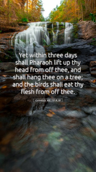 Picture 05 - Genesis 40:19 KJV Mobile Phone Wallpaper - Yet within three days shall Pharaoh lift up thy - Mobile Bible Verse Wallpaper