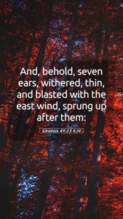 Picture 05 - Genesis 41:23 KJV Mobile Phone Wallpaper - And, behold, seven ears, withered, thin, and - Mobile Bible Verse Wallpaper