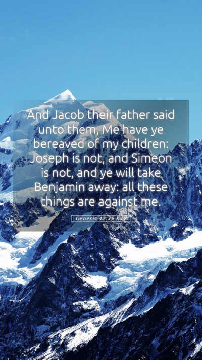 Picture 05 - Genesis 42:36 KJV Mobile Phone Wallpaper - And Jacob their father said unto them, Me have ye - Mobile Bible Verse Wallpaper