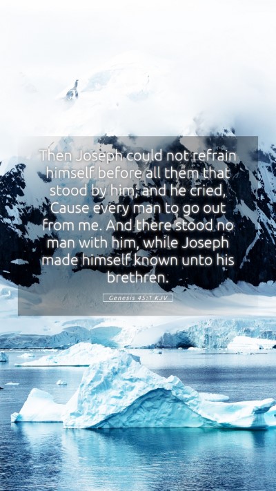 Picture 05 - Genesis 45:1 KJV Mobile Phone Wallpaper - Then Joseph could not refrain himself before all - Mobile Bible Verse Wallpaper