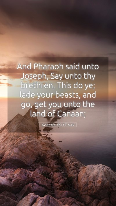 Picture 05 - Genesis 45:17 KJV Mobile Phone Wallpaper - And Pharaoh said unto Joseph, Say unto thy - Mobile Bible Verse Wallpaper