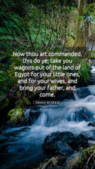 Picture 05 - Genesis 45:19 KJV Mobile Phone Wallpaper - Now thou art commanded, this do ye; take you - Mobile Bible Verse Wallpaper