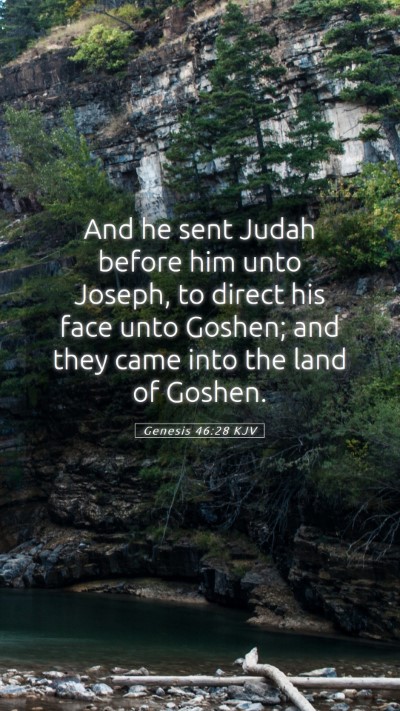 Picture 05 - Genesis 46:28 KJV Mobile Phone Wallpaper - And he sent Judah before him unto Joseph, to - Mobile Bible Verse Wallpaper