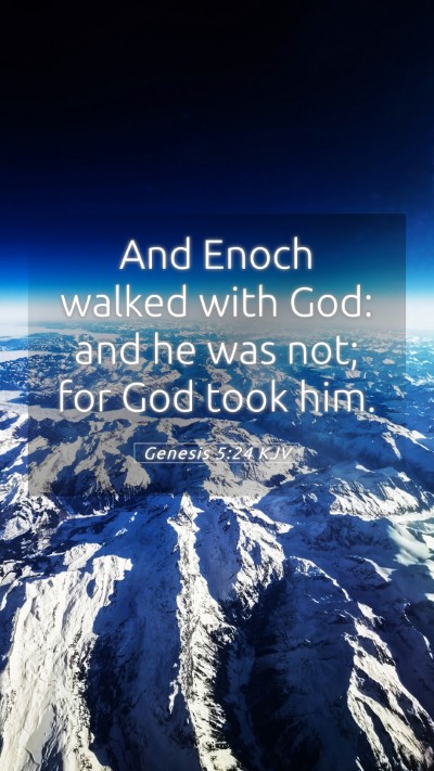 Picture 05 - Genesis 5:24 KJV Mobile Phone Wallpaper - And Enoch walked with God: and he was not; for - Mobile Bible Verse Wallpaper