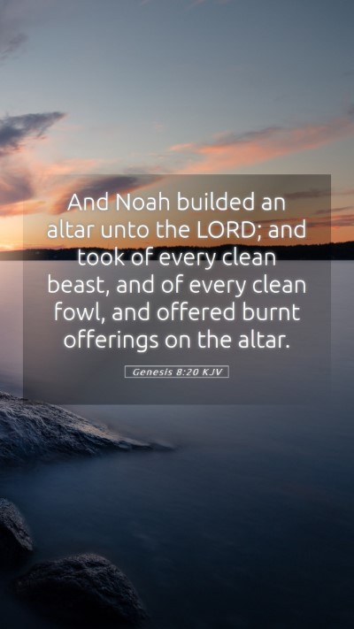 Picture 05 - Genesis 8:20 KJV Mobile Phone Wallpaper - And Noah builded an altar unto the LORD; and took - Mobile Bible Verse Wallpaper