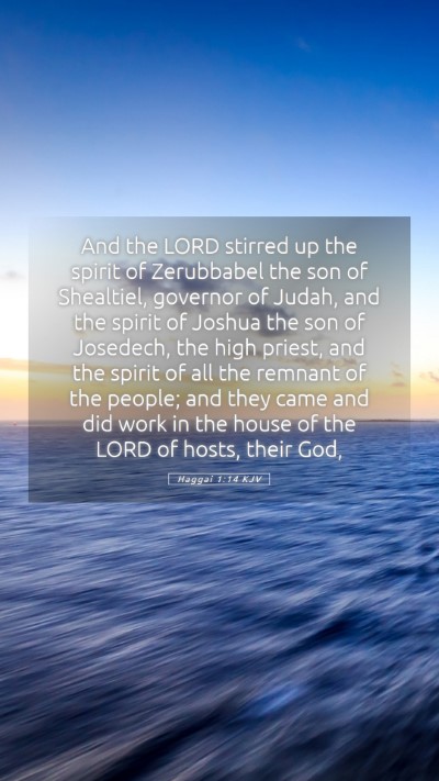 Picture 05 - Haggai 1:14 KJV Mobile Phone Wallpaper - And the LORD stirred up the spirit of Zerubbabel - Mobile Bible Verse Wallpaper