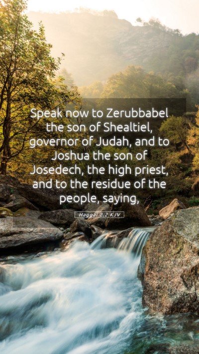 Picture 05 - Haggai 2:2 KJV Mobile Phone Wallpaper - Speak now to Zerubbabel the son of Shealtiel, - Mobile Bible Verse Wallpaper