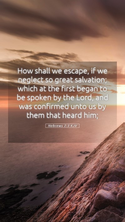 Picture 05 - Hebrews 2:3 KJV Mobile Phone Wallpaper - How shall we escape, if we neglect so great - Mobile Bible Verse Wallpaper