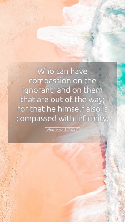 Picture 05 - Hebrews 5:2 KJV Mobile Phone Wallpaper - Who can have compassion on the ignorant, and on - Mobile Bible Verse Wallpaper