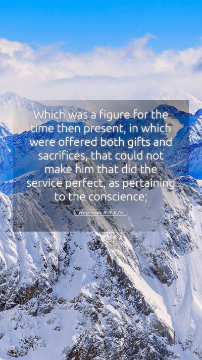 Picture 05 - Hebrews 9:9 KJV Mobile Phone Wallpaper - Which was a figure for the time then present, in - Mobile Bible Verse Wallpaper