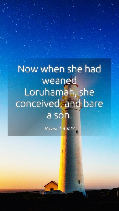 Picture 05 - Hosea 1:8 KJV Mobile Phone Wallpaper - Now when she had weaned Loruhamah, she conceived, - Mobile Bible Verse Wallpaper
