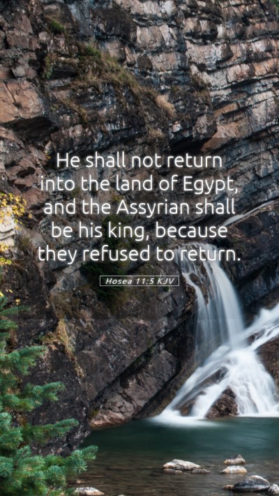 Picture 05 - Hosea 11:5 KJV Mobile Phone Wallpaper - He shall not return into the land of Egypt, and - Mobile Bible Verse Wallpaper