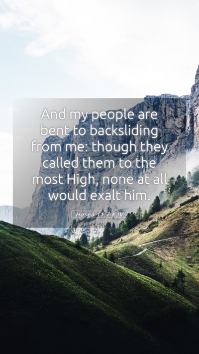 Picture 05 - Hosea 11:7 KJV Mobile Phone Wallpaper - And my people are bent to backsliding from me: - Mobile Bible Verse Wallpaper