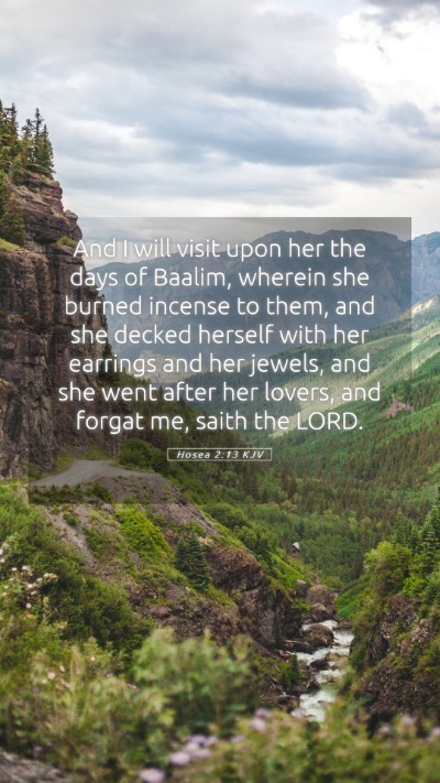 Picture 05 - Hosea 2:13 KJV Mobile Phone Wallpaper - And I will visit upon her the days of Baalim, - Mobile Bible Verse Wallpaper