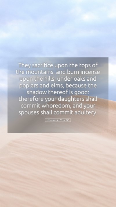 Picture 05 - Hosea 4:13 KJV Mobile Phone Wallpaper - They sacrifice upon the tops of the mountains, - Mobile Bible Verse Wallpaper