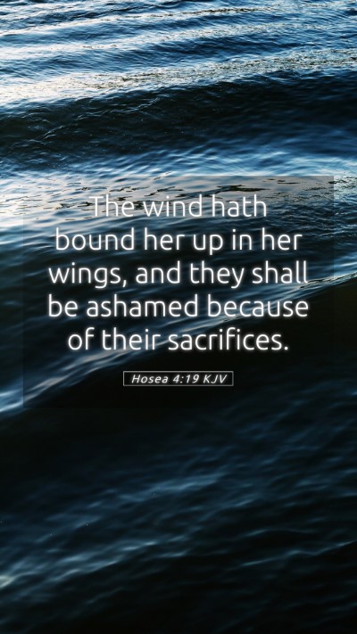 Picture 05 - Hosea 4:19 KJV Mobile Phone Wallpaper - The wind hath bound her up in her wings, and they - Mobile Bible Verse Wallpaper