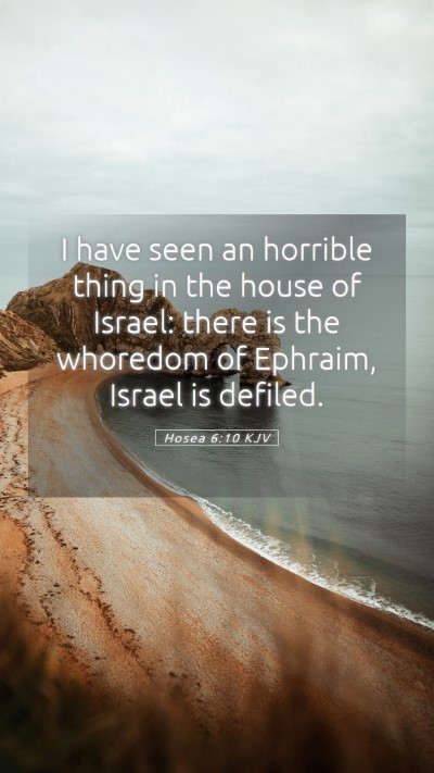 Picture 05 - Hosea 6:10 KJV Mobile Phone Wallpaper - I have seen an horrible thing in the house of - Mobile Bible Verse Wallpaper