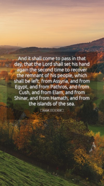 Picture 05 - Isaiah 11:11 KJV Mobile Phone Wallpaper - And it shall come to pass in that day, that the - Mobile Bible Verse Wallpaper