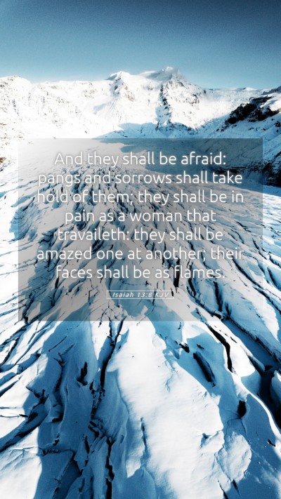 Picture 05 - Isaiah 13:8 KJV Mobile Phone Wallpaper - And they shall be afraid: pangs and sorrows shall - Mobile Bible Verse Wallpaper