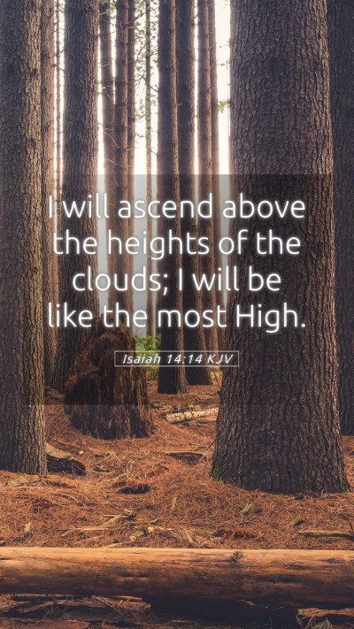 Picture 05 - Isaiah 14:14 KJV Mobile Phone Wallpaper - I will ascend above the heights of the clouds; I - Mobile Bible Verse Wallpaper