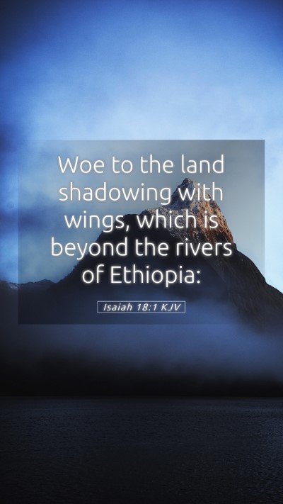 Picture 05 - Isaiah 18:1 KJV Mobile Phone Wallpaper - Woe to the land shadowing with wings, which is - Mobile Bible Verse Wallpaper