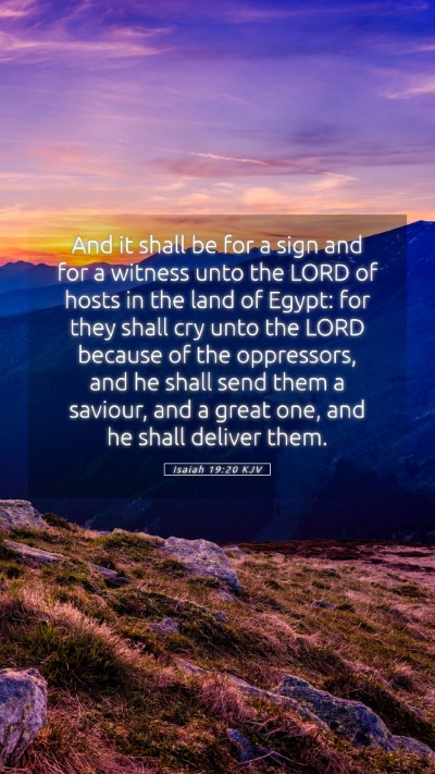 Picture 05 - Isaiah 19:20 KJV Mobile Phone Wallpaper - And it shall be for a sign and for a witness unto - Mobile Bible Verse Wallpaper