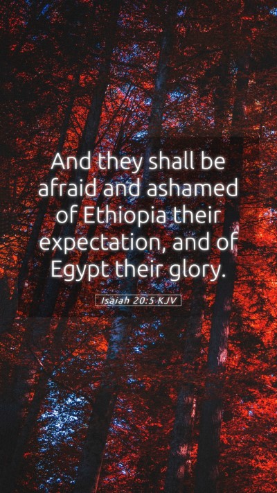 Picture 05 - Isaiah 20:5 KJV Mobile Phone Wallpaper - And they shall be afraid and ashamed of Ethiopia - Mobile Bible Verse Wallpaper