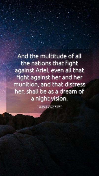Picture 05 - Isaiah 29:7 KJV Mobile Phone Wallpaper - And the multitude of all the nations that fight - Mobile Bible Verse Wallpaper