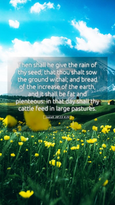 Picture 05 - Isaiah 30:23 KJV Mobile Phone Wallpaper - Then shall he give the rain of thy seed, that - Mobile Bible Verse Wallpaper
