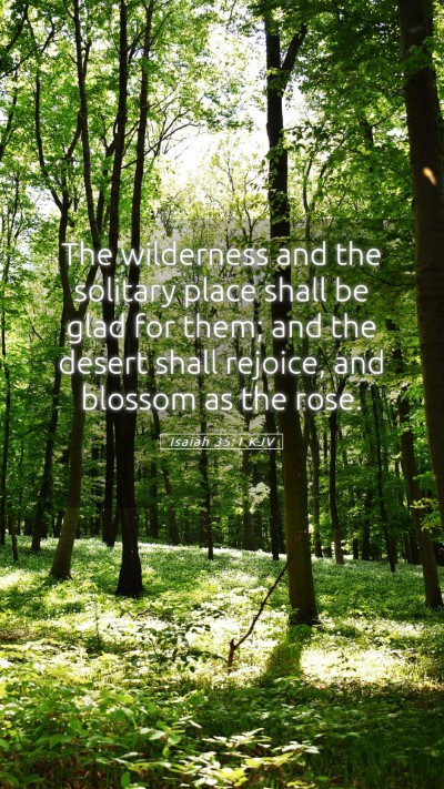 Picture 05 - Isaiah 35:1 KJV Mobile Phone Wallpaper - The wilderness and the solitary place shall be - Mobile Bible Verse Wallpaper