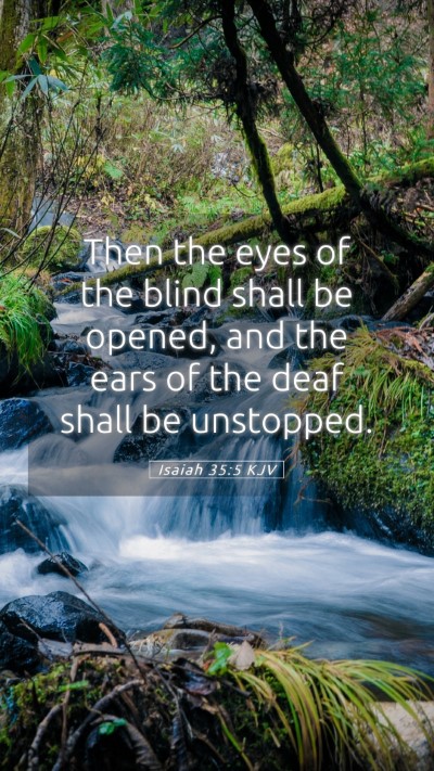 Picture 05 - Isaiah 35:5 KJV Mobile Phone Wallpaper - Then the eyes of the blind shall be opened, and - Mobile Bible Verse Wallpaper