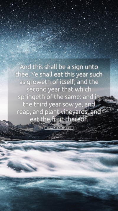 Picture 05 - Isaiah 37:30 KJV Mobile Phone Wallpaper - And this shall be a sign unto thee, Ye shall eat - Mobile Bible Verse Wallpaper