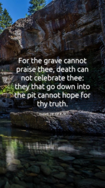 Picture 05 - Isaiah 38:18 KJV Mobile Phone Wallpaper - For the grave cannot praise thee, death can not - Mobile Bible Verse Wallpaper