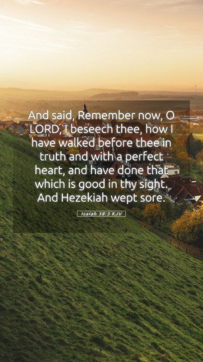 Picture 05 - Isaiah 38:3 KJV Mobile Phone Wallpaper - And said, Remember now, O LORD, I beseech thee, - Mobile Bible Verse Wallpaper