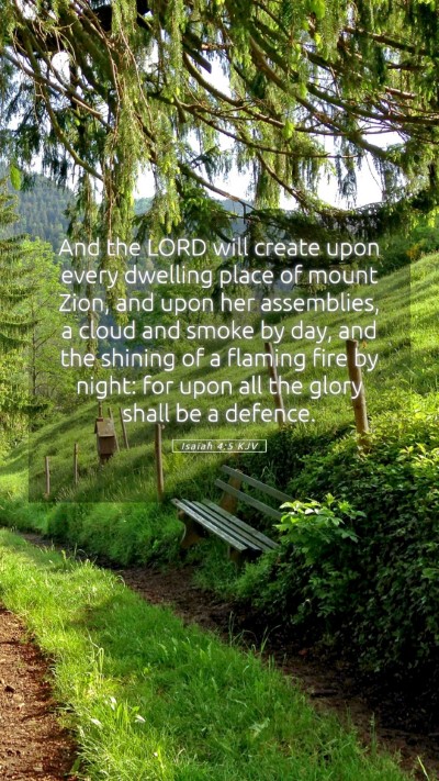 Picture 05 - Isaiah 4:5 KJV Mobile Phone Wallpaper - And the LORD will create upon every dwelling - Mobile Bible Verse Wallpaper