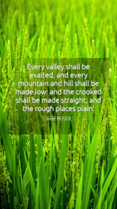 Picture 05 - Isaiah 40:4 KJV Mobile Phone Wallpaper - Every valley shall be exalted, and every mountain - Mobile Bible Verse Wallpaper