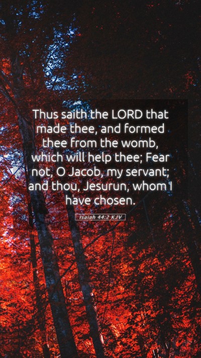 Picture 05 - Isaiah 44:2 KJV Mobile Phone Wallpaper - Thus saith the LORD that made thee, and formed - Mobile Bible Verse Wallpaper